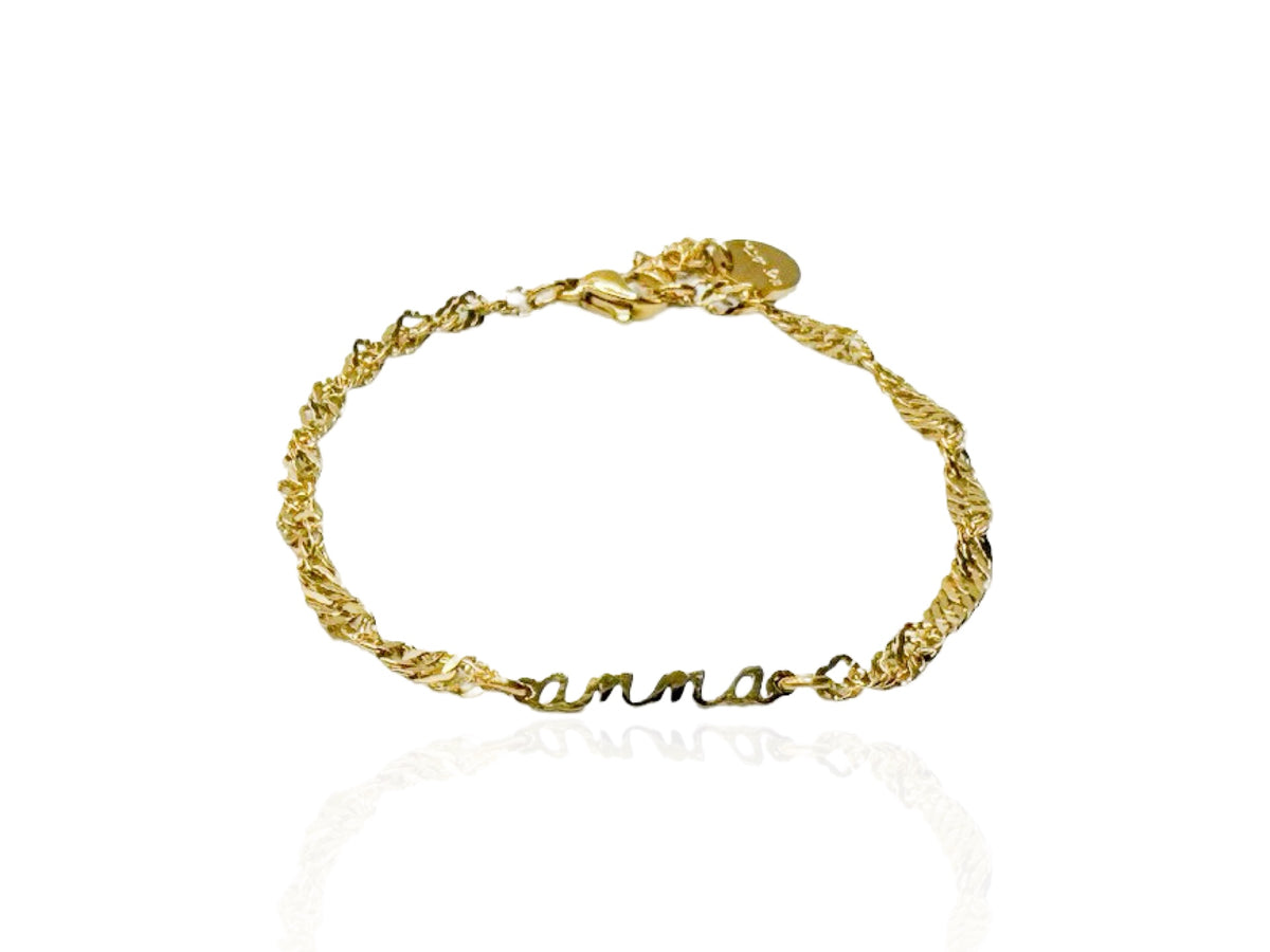 Amma armband m/wave keðju