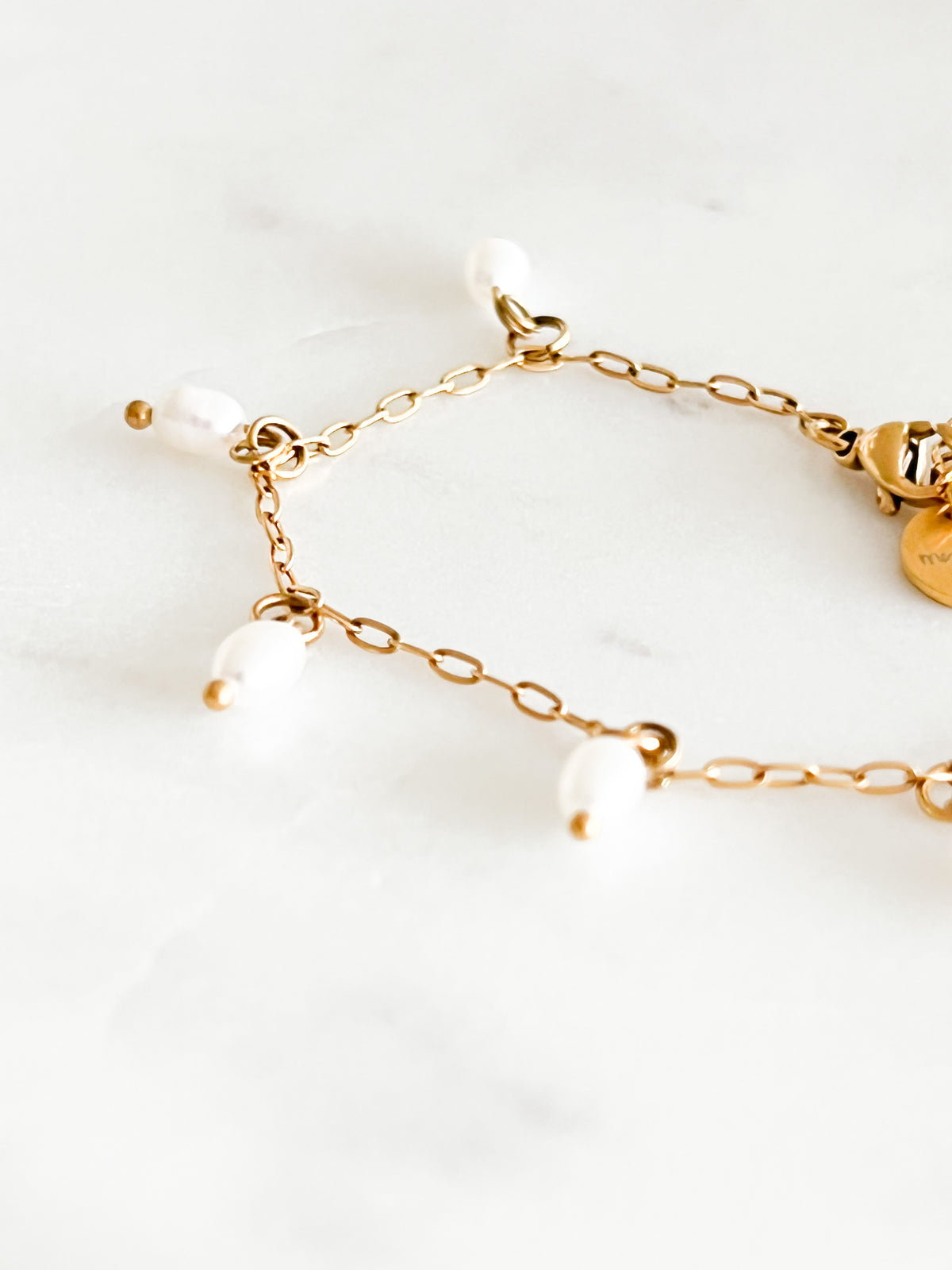 Oval perlu armband